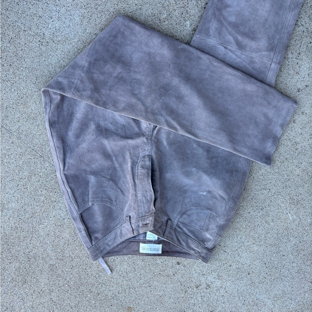 Gray Suede Pants